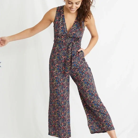 Marine Layer Holli Jumpsuit Floral Print Size Small - Picture 6 of 14